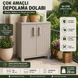 Csb Store Çok Amaçlı Bahçe Dolabı 65X37X93 cm – Dış Mekan Uyumlu, Kilitli, Geniş Depolama,
