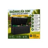 CSB STORE Plastik Bahçe Depolama Sandığı Su Geçirmez Dış Mekan Saklama Kutusu Geniş Hacimli
