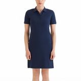 CSC Basic Polo Dress Kadın Kısa Kollu Elbise - CS0378 Koyu Lacivert S