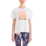 Csc Floral Blur Kadın Kısa Kollu T-Shirt - S - Beyaz