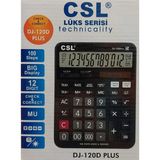 Csl DJ-120D Plus Hesap Makinesi Koyu Gri 12 Haneli Büyük Ekran ile Hatasız Hesaplama
