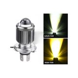 Csp Led Lamba Delici Yayıcı Uzun Kısa H4 00 Otomobil Motosiklet Mercekli Çift Renk Far Ampulü Led Far Beyaz - Sarı 1 Adet