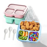 CSQLJ Atıştırmalık Kutuları (3'lü Paket), Yemek Hazırlama Kapları Yeniden Kullanılabilir, İstiflenebilir Bento Kutuları, Çocuklar ve Yetişkinler için BPA İçermeyen Hafif Öğle Yemeği Kapları