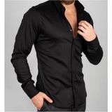 Css Slim Fit Gömlek - 2XL - Siyah