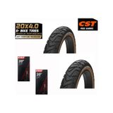 Cst Rıde Ambro 20x4.0 Telli Dış Lastik Seti 1.5mm Zırhlı Kahverengi Yanak 2 Dış + 2 İç Lastik