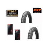 Cst Rıde Ambro 20x4.0 Telli Dış Lastik Seti 1.5mm Zırhlı Siyah Yanak 2 Dış + 2 İç Lastik