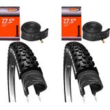 CST Rock Hawk 27.5x2.25 MTB Bisiklet Lastik Seti C1844 Yüksek Performanslı Dış ve İç Lastik 2iç + 2dış