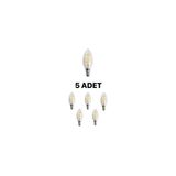 CT-4063 Edison LED Buji Ampul 7W Günışığı (Sarı)- 5’li Paket