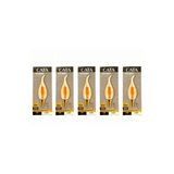Ct-4281 4W Amber Rustik Kıvrık Mum Led Ampul 5Li Paket
