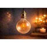 CT-4286 Rustik LED Ampul G95 9W E27 Amber 2700K Vintage Filament Dekoratif Ampul 850 Lm - Altın