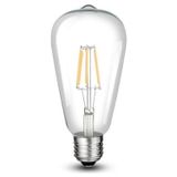Ct-4353 8W/6400K St-64 Uzun Fılament Led Ampul (Beyaz) Cata