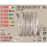 Ct-4550 220 V Dış Mekan Şerit Led Kırmızı 5 Mt