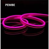 CT-4555 12V Pembe Neon LED Neon Hortum LED 5 Metre (Yazı ve Dış Mekan Içi Uygundur.)