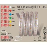 CT-5050 220V Şerit LED Fişi, 5'li Paket, Dış Mekan Uyumlu, Kolay Kurulum
