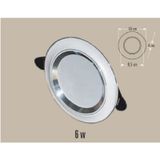 CT-5257 6W/6400K ZEBRA LED ARMATÜR (BEYAZ-KROM) (BEYAZ-6ADET) CATA