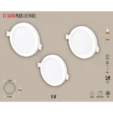 Ct-5646 9W Ayarlanabilir Slim Led Panel Spot Sıva Altı Armatür Metal Kasa 6400K Beyaz 3 Adet