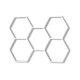CT-9082 Anzer 240W LED Lineer Hexagon Showroom Armatür Günışığı 3200K Dekoratif Tavan Aydınlatma