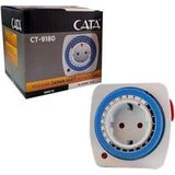 CT-9180 Zaman Ayarli Priz Mekanik Ayarlanabilir Timer Saati 3680 W 16 Amper - Beyaz - 1 Adet
