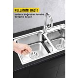 çt çeçem ticaret ( 2 Adet ) Mutfak Lavabo Küvet Banyo Tıkacı Ev Ofis Stüdyo Banyo Gider Tıpası Kapağı Tıkaç Süzgeç