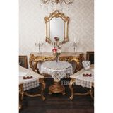 Çt Çeyizci Tekstil 17 Parça Iğne Oyası Vitrin Takımı – Makine Işi - Krem - 75 x 75 cm