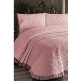 Çt Çeyizci Tekstil Bade Çift Kişilik Yatak Örtüsü, Yatak Takımı - Pudra (BEDDİNG SET)