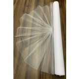 Çt Çeyizci Tekstil Bohça Süsleme Tülü, Nişan Bohça Süsü, Kapı Süsü Tülü, Doğum Günü Tülü 100x300cm, Beyaz Tül Süsleme