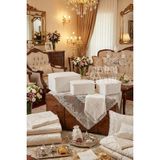 Çt Çeyizci Tekstil Fransız Güpürlü Kadife Bohça, Kadife Söz Nişan Hurcu Çeyizlik 3'lü Set Çeyizlik Hurç Seti - 60 x 40