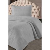 Çt Çeyizci Tekstil Günlük Tek Kişilik Yatak Örtüsü, Çeyizlik Tek Kişilik Kapitone Yatak Örtüsü - Gri - 180 x 240 cm