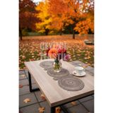 Çt Çeyizci Tekstil Runner Dantel Detaylı Tek Runner Kahve - 115x35cm