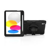 CTA Digital iPad 10. Nesil 10,9 İnç Koruyucu Kılıf | iPad Tablet Kılıfı, Dahili 360° Dönebilen Kavrama Ayaklı, S Kalem Tutucu veya Uyumlu Stylus | iPad 10. Nesil 10.9 inç (PAD-PCGK109) için