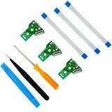CTHTBZ 3pcs JDS-055 Replacement Charging Port for PS4 Slim Pro,Charger Socket Board Connector Module for PlayStation 4 Controller, Flex Cable, Tool Screwdriver Repair Kit(JDS-055)