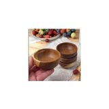 Ctkg 4'lü Yuvarlak Akasya Çerezlik 8 Cm-4 Cm, Akasya Sunum Kasesi, Akasya Yuvarlık Zeytinlik, Aka - Bej - 70 ml