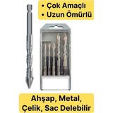Ctn Paltava -Elmas Ahşap Metal Sac Demir Çelik Delebilen Çok Amaçlı Matkap Ucu Seti 5 Parça Kırılmaz Seramik Fayans