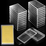 Ctosree 20 Adet 10oz Gümüş Bar Tutucu Gümüş Bar Kılıfı Şeffaf Akrilik Saklama Kabı Fit Gümüş Bar Kutusu 10 Oz Gümüş Bar 10 Troy Ons Bar