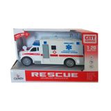 Ctoy Oyuncak Işıklı Ve Sesli Sürtmeli Ambulans 1:20 WY670A