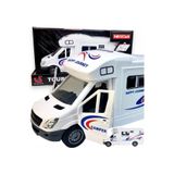 ctoy Sürtmeli Sesli Işıklı Oyuncak Karavan (Kapıları Açılabilen) 29 cm