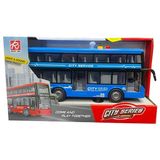 Ctoys City Serisi İki Katlı Sesli ve Işıklı Süper Otobüs Mavi RJ5504