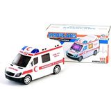 Ctoys Pilli 3D Işıklı ve Sesli Ambulans Beyaz Renkli 18 cm Oyuncak Araç Çocuklar İçin