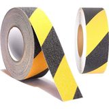 CTR Ticaret 50MM x 25 Metre Sarı-Siyah Kaydırmaz Bant - Profesyonel Zemin ve Merdiven Güvenlik Bandı