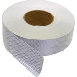CTR Ticaret Beyaz Petek Dokulu Fosforlu Reflektör Bant 5 cm x 46 Metre - Yüksek Yansıtıcı Araç ve Şantiye Uyarı Şeridi - 3'lü Set