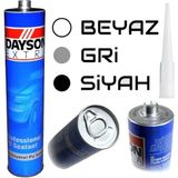 CTR Ticaret Dayson Extra Profesyonel Pu Mastik %100 Silikon - Antibakteriyel Kararma Yapmaz (Siyah / Beyaz /Gri Seçenekli) - 1 Adet