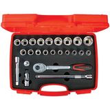 CTR Ticaret Izeltaş 1/2" Altı Köşe Lokma Anahtar Takımı (24 Parça) - Profesyonel Tam Set - 10-32 mm Arası