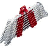 CTR Ticaret Izeltaş 8 Parça Kombine Anahtar Takımı Kısa Boy (Mm) - Bir Ucu Açık Bir Ucu Yıldız Set - 0320002108