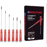 CTR Ticaret Izeltaş Elektronikçi Tip (Klemens) Tornavida Seti - 6 Parça - Düz ve Yıldız Uçlu Profesyonel Set - 4500008106