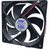 CTR Ticaret Tidar 120X120X25 mm 12V Dc Kare Soğutma Fanı 0.31A - 12 cm Plastik Kasa ve Plastik Kanat Aksiyel Fan