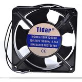 CTR Ticaret Tidar 120X120X38 mm 220V Ac Metal Kasa Kare Soğutma Fanı 0.14A - 12 cm Kalın Tip Plastik Kanatlı Aksiyel Fan