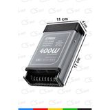 Ctrons IP45 Yağmur Korumalı 12V 33.3A Güç Kaynağı 400W LED Sürücü Ac/dc Trafo Dönüştürücü - Açık Gri