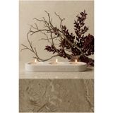 Cuale Design Modern Dekoratif 3’lü Tealight Mumluk Seti, Dekoratif Beton Tasarım, Mumlar Dahildir