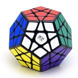 CuberSpeed Beşgen Dodecahedron 12 taraflı Megaminx küp 3x3 Megaminx Hız Küp Bulmaca Oyuncak QiHeng Siyah megaminx Hız Küpü