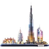 Cubic Fun Dubai LED Işıklı 3D Puzzle 182 Parça - Standart